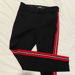 Express Skinny Dress Pant with Red Stripe - size 4 Regular